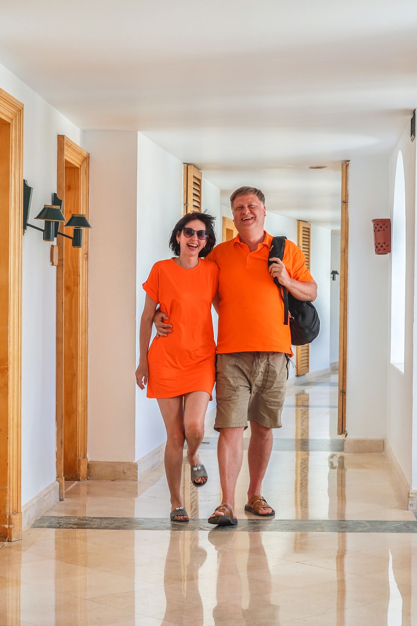 Couple enjoying a vacation together